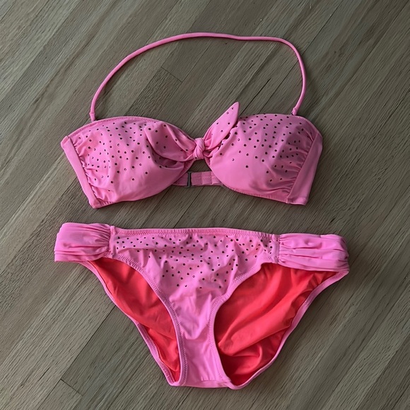 Victoria Secret Swimsuit Set hot Pink - Size L - Picture 2 of 7